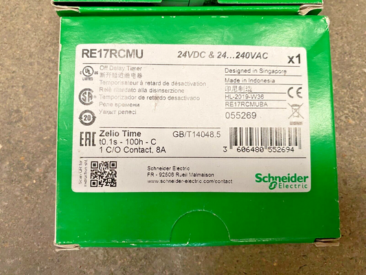 LOT OF 2 NEW SCHNEIDER ELECTRIC RE17RCMU OFF DELAY TIMER ZELIO TIME