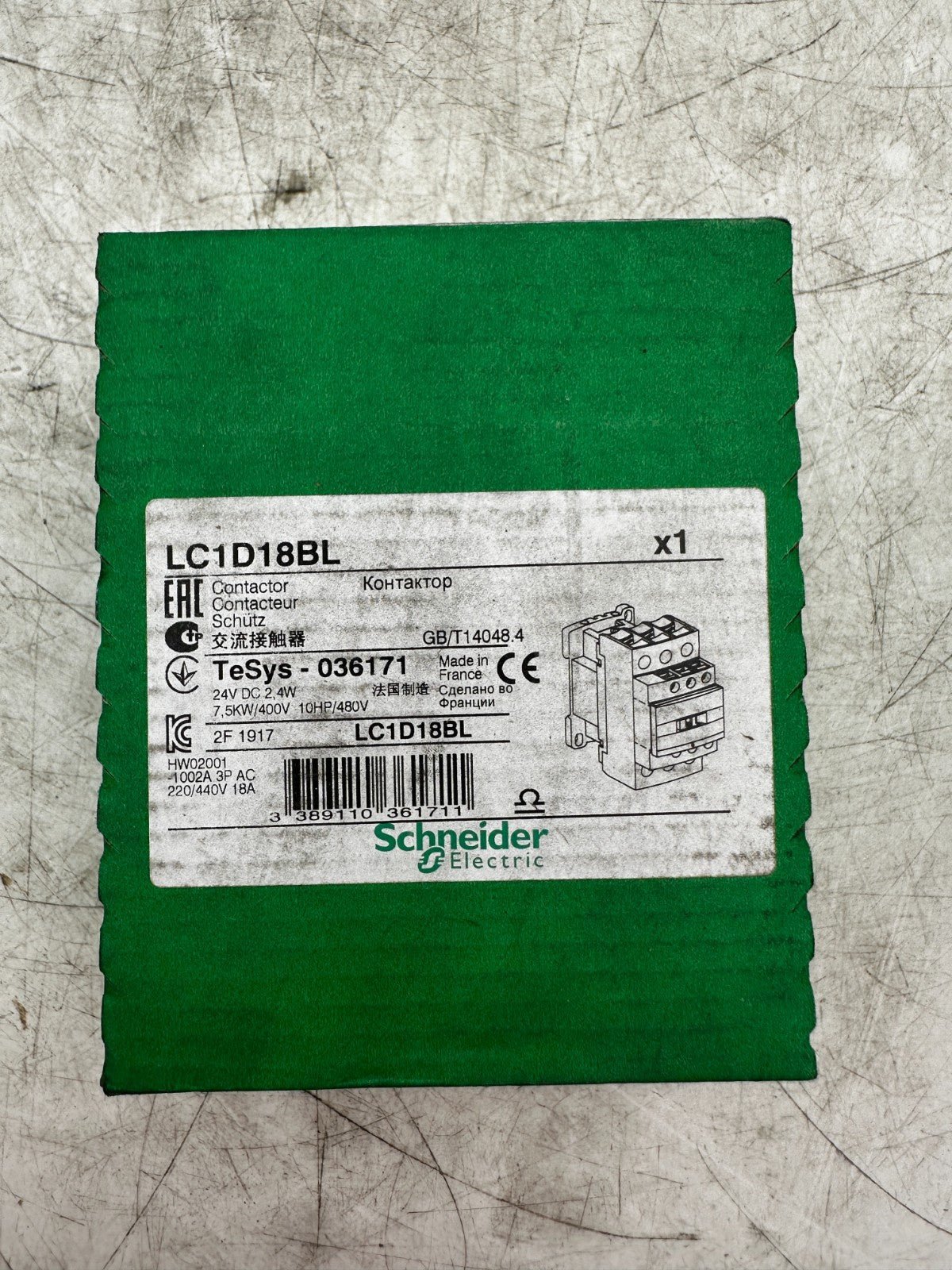 4pc x SCHNEIDER ELECTRIC LC1D12BL + LC1D18F7 + LC1D18BL + LC1D12F7 CONTACTEUR - KLR Automation