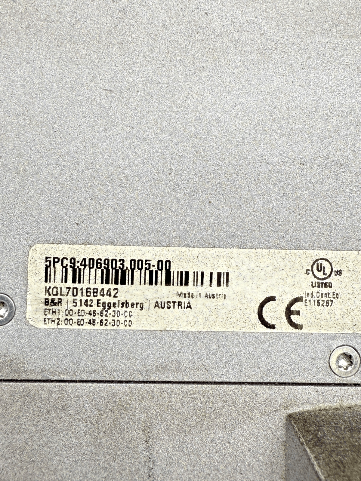 B&R Panel PC 5PC9:406903.005 - 00 , KGL70168442 5pc9 - KLR Automation