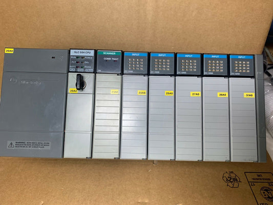 Allen Bradley SLC 500 Rack 1746 - A7 1746 - P2 1747 - L542 1747 - SN + 5 x 1746 - IB16 - KLR Automation