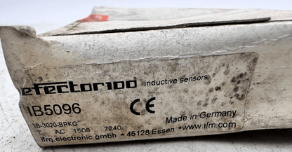 IFM EFECTOR 100 IB5096 IB - 3020 - BPKG PROXIMITY SWITCH SENSOR - KLR Automation