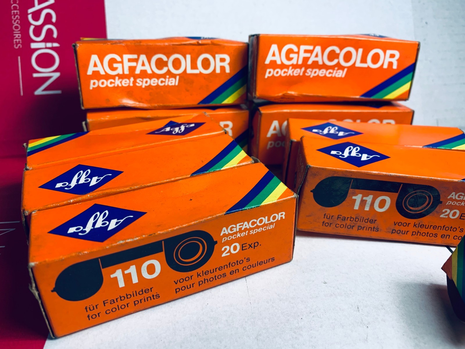 Old Stock Pellicule Photo 10 x AGFACOLOR Pocket Special cn 110 20exp Film 