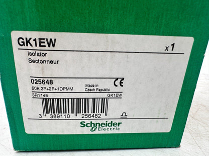 SCHNEIDER ELECTRIC GK1EW 025648 SECTIONNEUR 50A 3P+2F+1DPMM - KLR Automation
