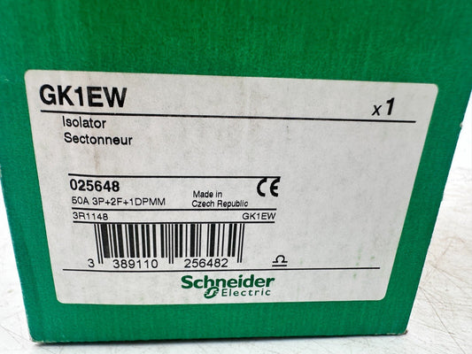 SCHNEIDER ELECTRIC GK1EW 025648 SECTIONNEUR 50A 3P+2F+1DPMM - KLR Automation