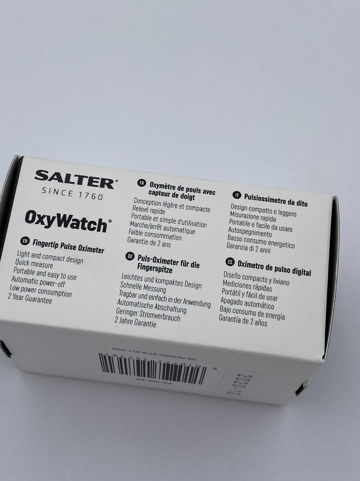 10 pc . Salter OxyWatch Fingertip Pulse Oximeter Blood Oxygen Heartbeat Monitor