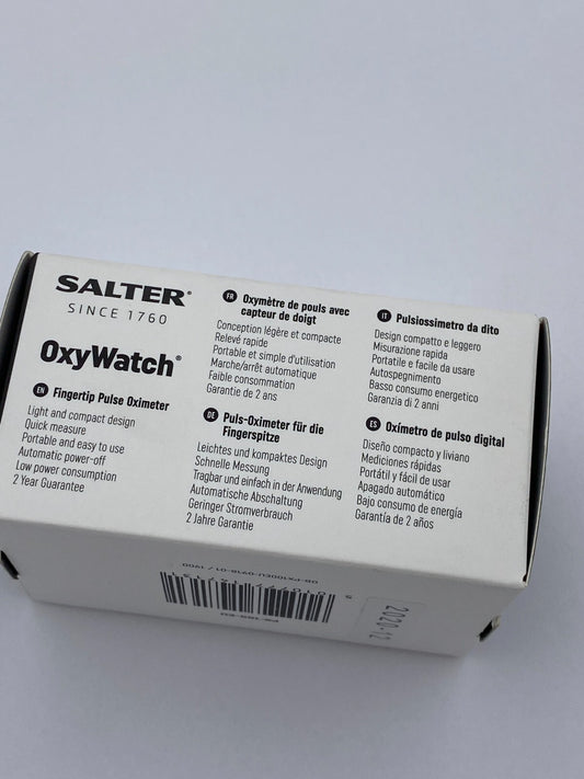 10 pc . Salter OxyWatch Fingertip Pulse Oximeter Blood Oxygen Heartbeat Monitor