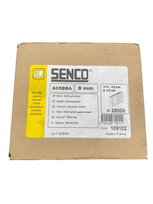 SENCO A05BBA 8mm AGRAFES ELECTROZINGUEES 28000pcs x1pc - KLR Automation