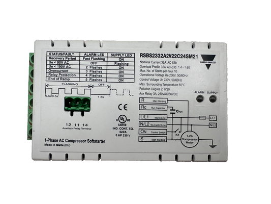 CARLO GAVAZZI RSBS2332A2V22C24SM21 1-PHASE AC COMPRESSOR SOFTSTARTER x1pc