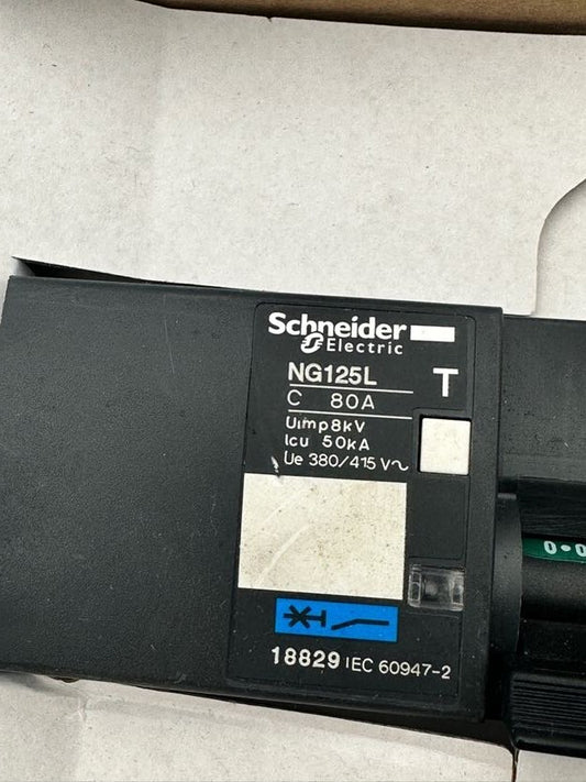 1pc x SCHNEIDER ELECTRIC NG125L C 80A 18829 - KLR Automation