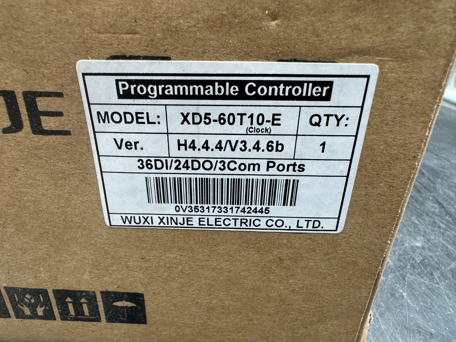 XINJE CAM4 - 60T10 - E VER H4.3.4/V3.4.6B 36DI/24DO/3COM PORTS x1pc - KLR Automation