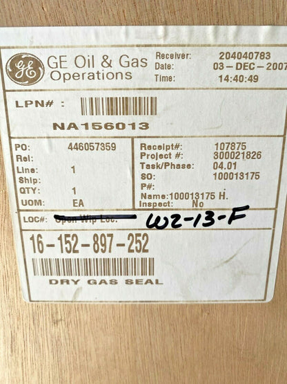 GE DRY GAS SEAL Turbo Machine Compressor DH7JM 89624288 Type 28XP JOHN CRANE - KLR Automation