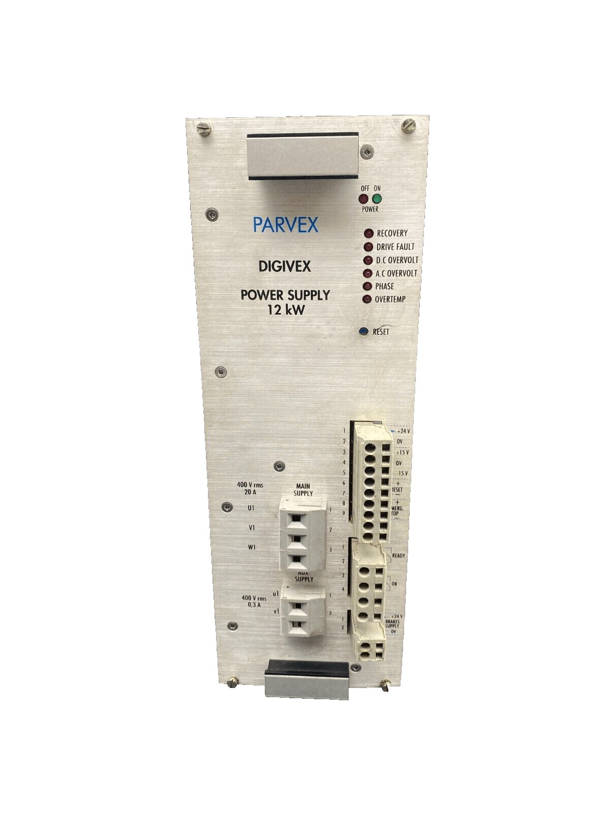 PARVEX DIGIVEX 9902040 DPS0612 POWER SUPPLY 12kW BOUTON TEMOIN LUMINEUX MANQUANT - KLR Automation