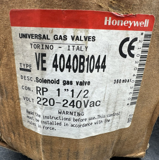 HONEYWELL VE 4040B1044 SOLEINOID GAS VALVE RP 1"1/2 - KLR Automation