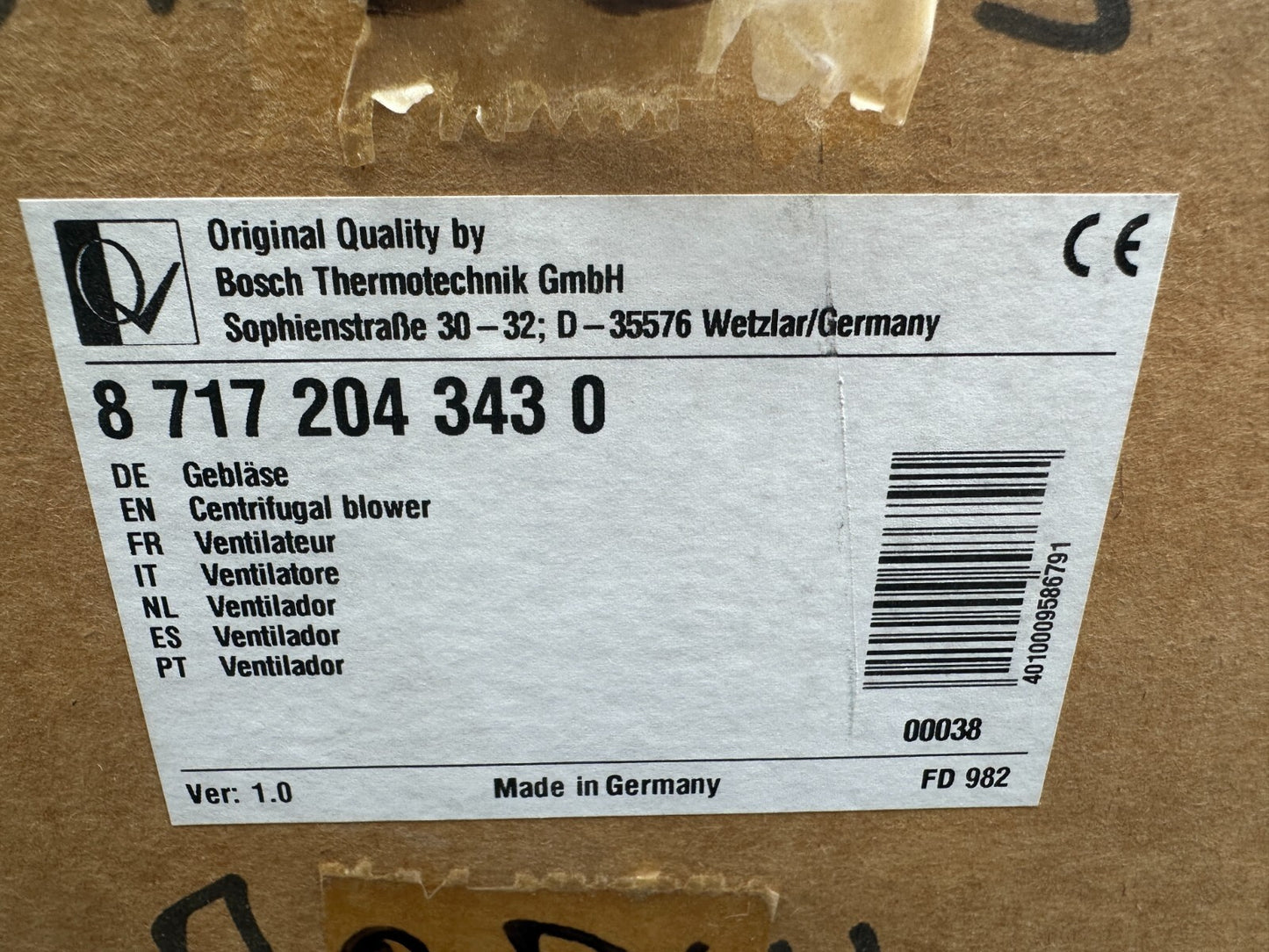 BOSCH 87172043430 VENTILATEUR - KLR Automation