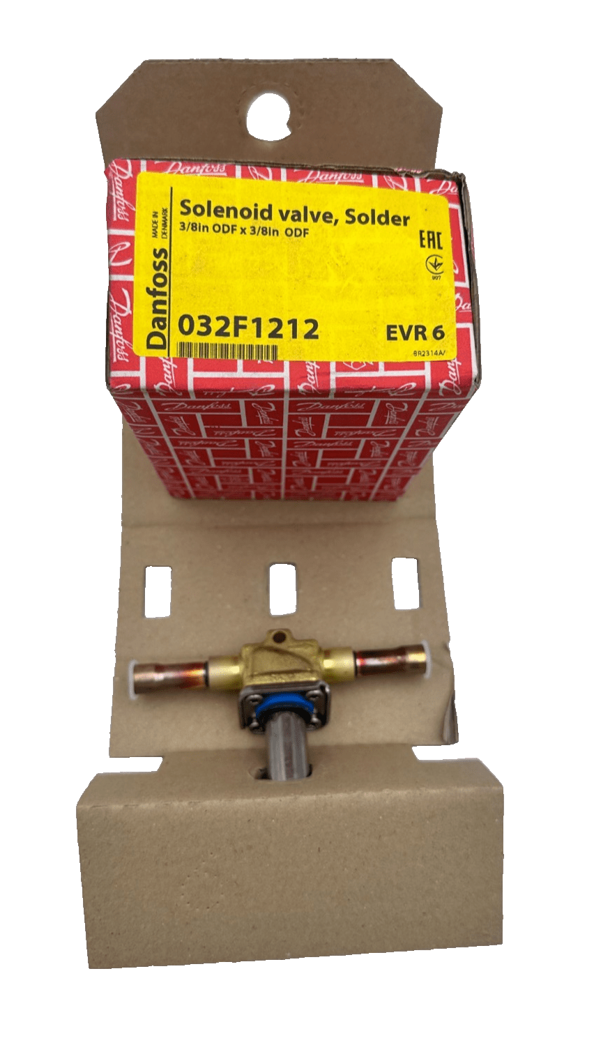 DANFOSS EVR 6 032F1212 SOLENOID VALVE SOLDER 3/8in ODF x 3/8in ODF - KLR Automation
