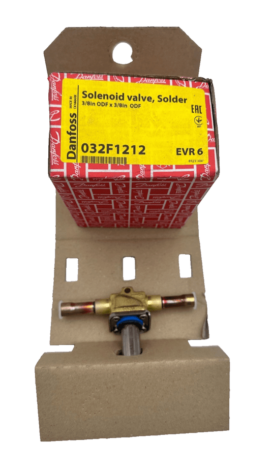 DANFOSS EVR 6 032F1212 SOLENOID VALVE SOLDER 3/8in ODF x 3/8in ODF - KLR Automation