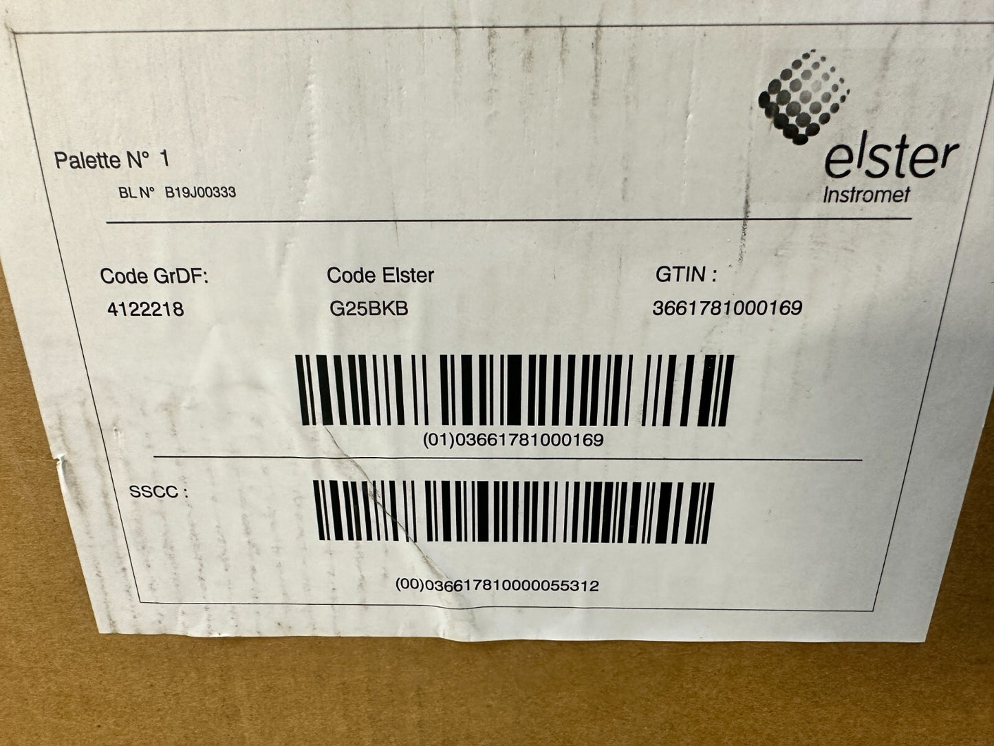 Honeywell ELSTER BK - G25 G25BKB counter Gaz - KLR Automation