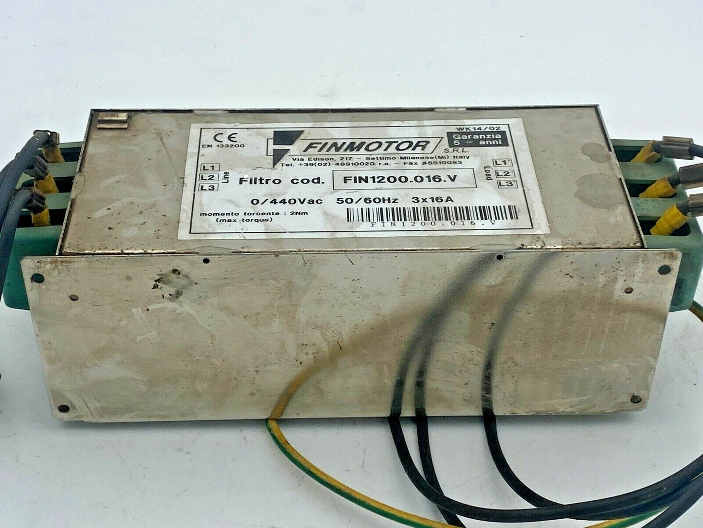 Finmotor fin1200.016.v line filter
