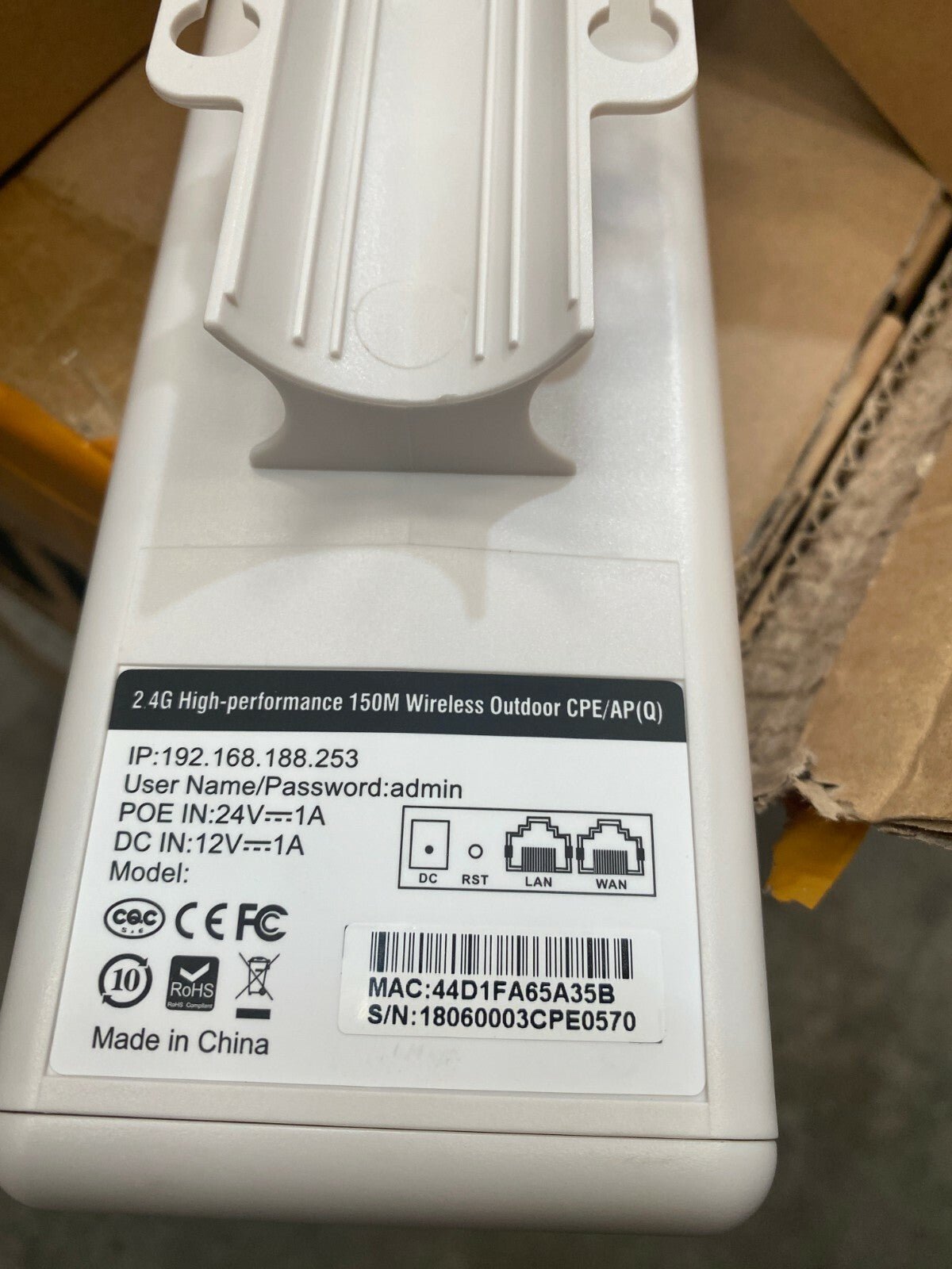 2PC Outdoor 150Mbps Wireless Access Point WiFi Bridge CPE - 150 AP Network Router - KLR Automation