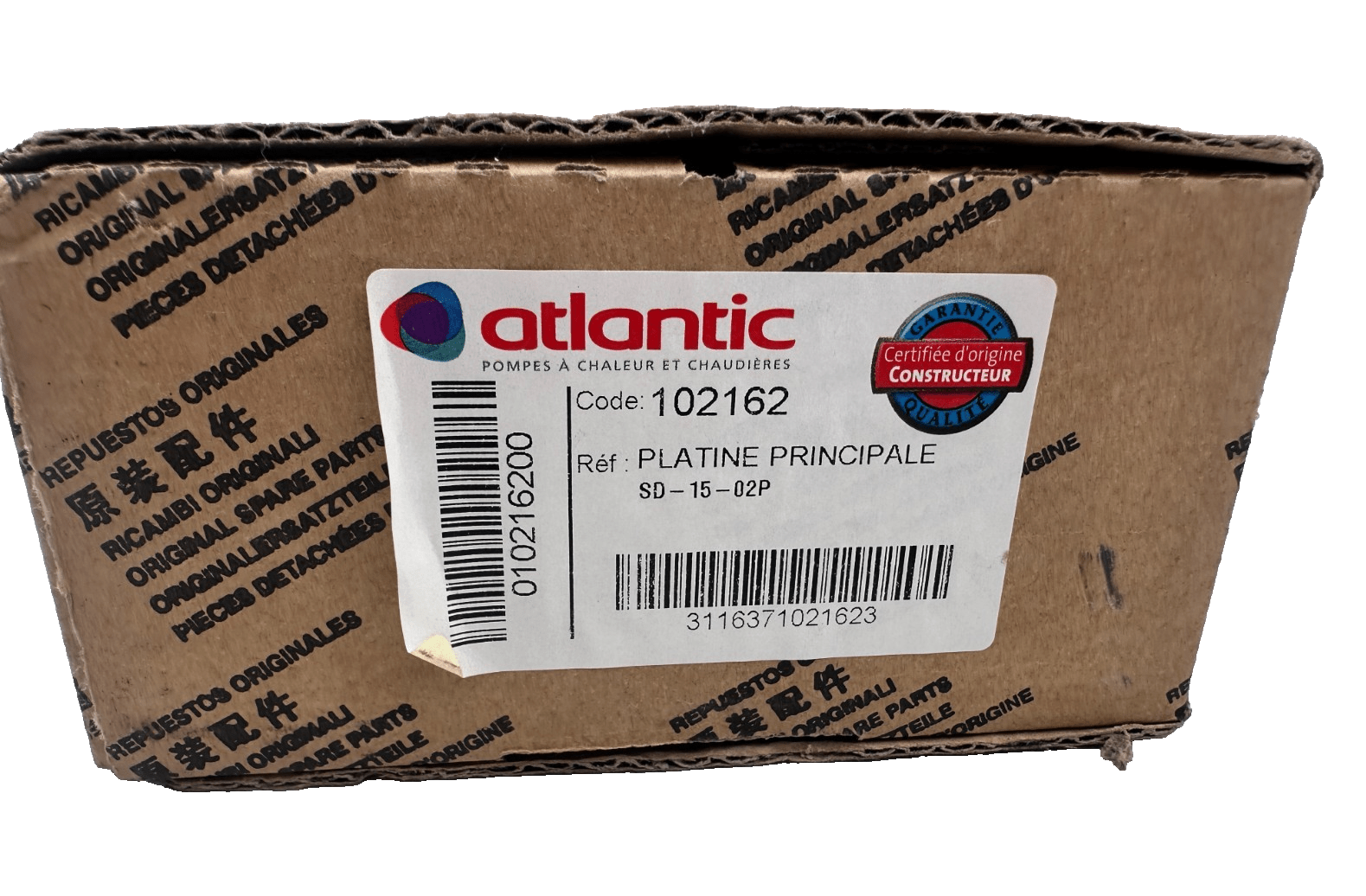 ATLANTIC 102162 20008307 PLATINE ELECTRIQUE PRINCIPALE SD - 15 - 02P - KLR Automation