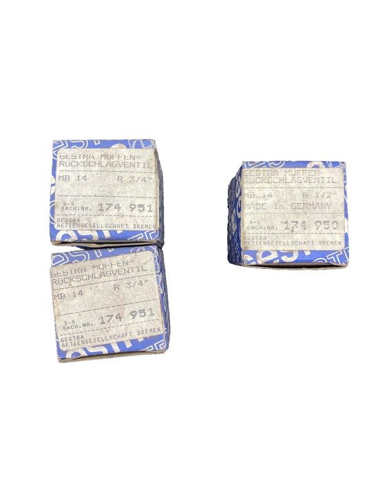 2pc x GESTRA MB 14 R 3/4" 174 951 + MB 14 R 1/2" 174 950