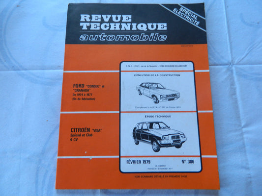 RTA revue technique automobile etat comme neuf CITROEN VISA  4CV   n  386