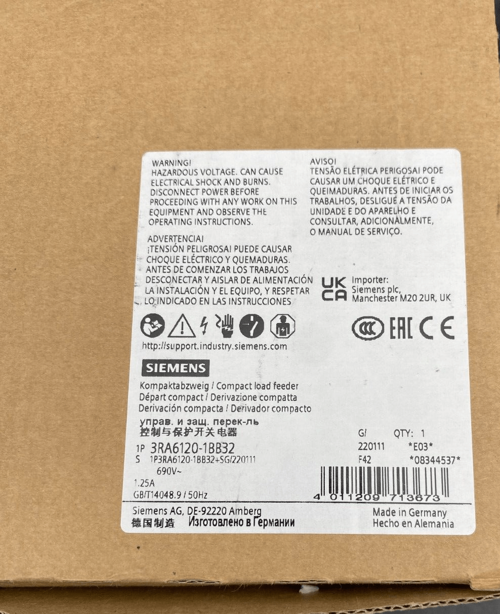 SIEMENS SIRIUS 3RA6120 - 1BB32 DEPART COMPACT - KLR Automation