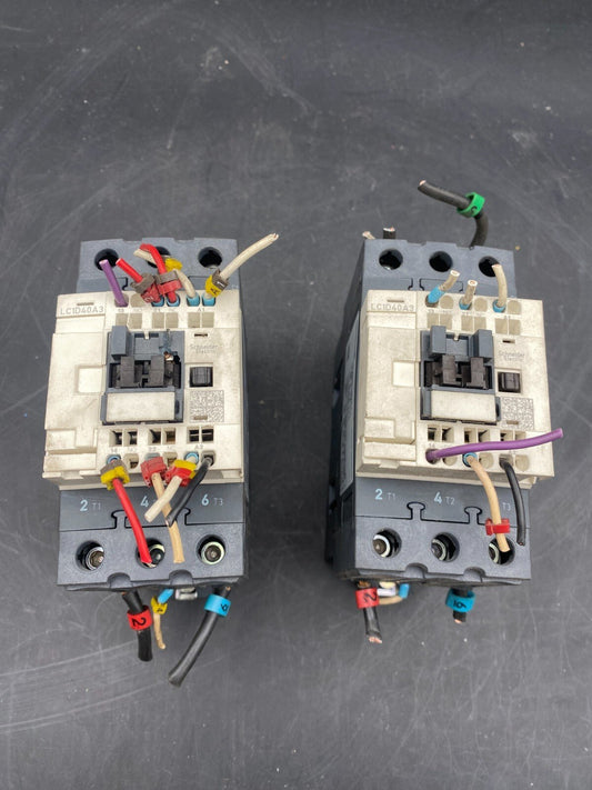 LOT OF 2 SCHNEIDER ELECTRIC LC1D40A3 CONTACTOR - KLR Automation