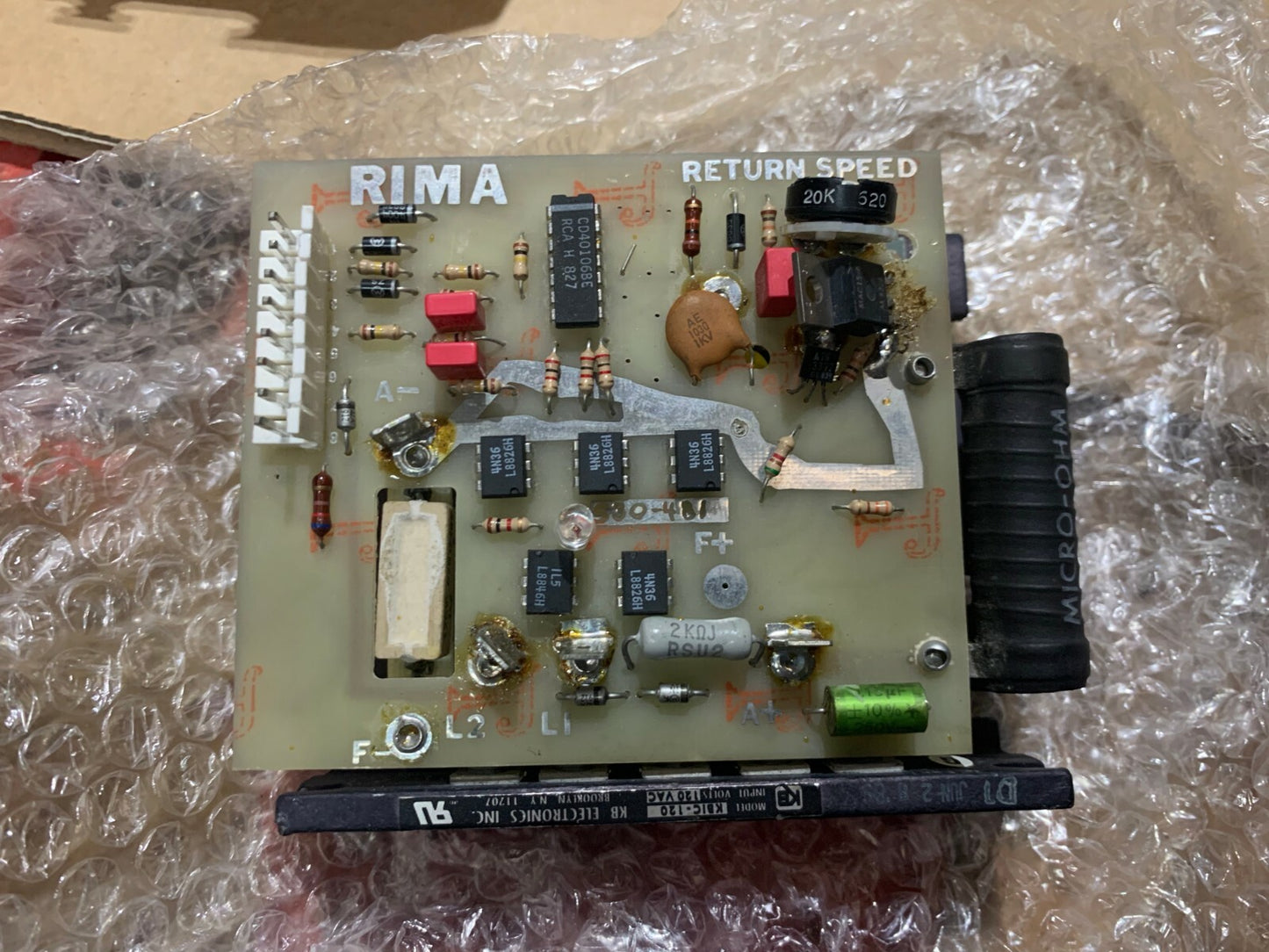  Circuit board card 	RIMA  S30 481D Return Speed .KBIC-120 KB controller 2