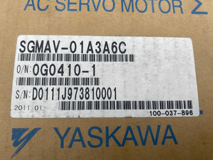 YASKAWA SGMAV - 01A3A6C 0G0410 - 1 100W 200V 0.91A 3PH 3000 MIN - 1 0.318 Nm x1pc - KLR Automation