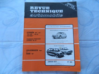 RTA revue technique automobile etat comme neuf VW POLO ET AUDI 50 n 363 - KLR Automation