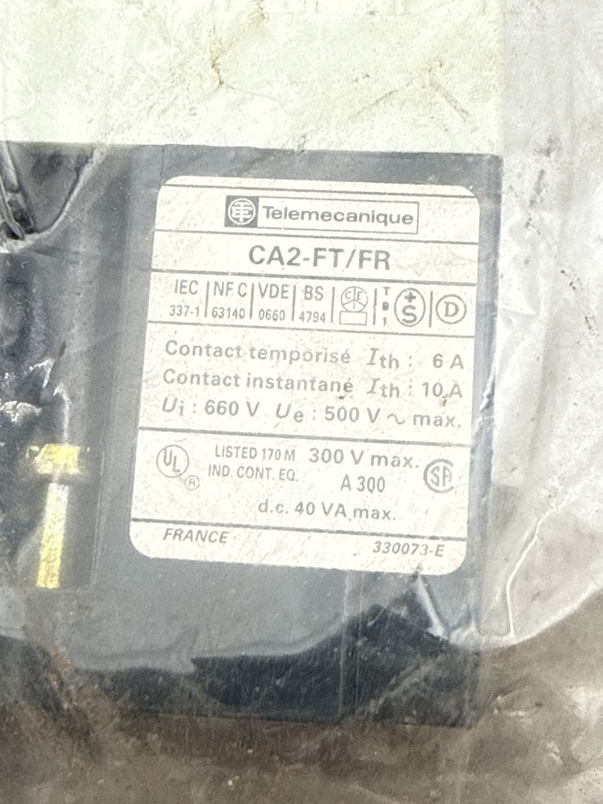 Contrôleur Telemecanique CA2 - FT/FR 24V 10A temporisé contact instantané - KLR Automation