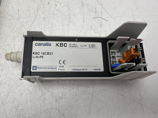 Telemecanique KBC 16CB21 Canalis Busbar Tap-off Unit x5pc — Occasion