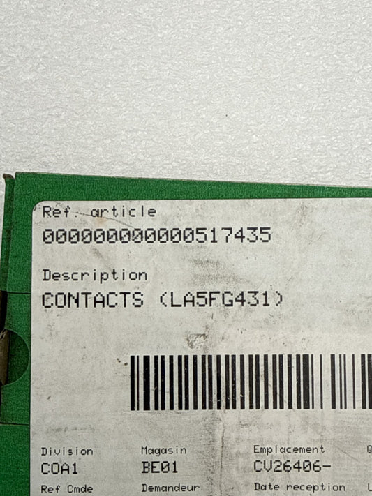 Contacts LASFG431 pour équipements électriques professionnels - KLR Automation