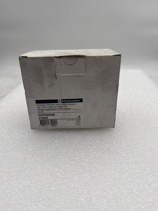 Interrupteur d'arrêt d'urgence Telemecanique VCFN20GE étanche IP55 - KLR Automation