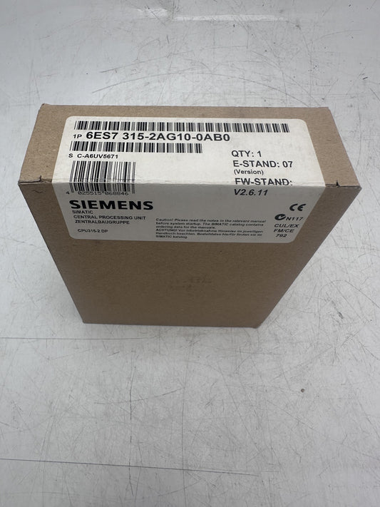 Siemens 6ES7 315-2AG10-0AB0 SIMATIC Central Processing Unit CPU315-2 DP x1pc — Occasion