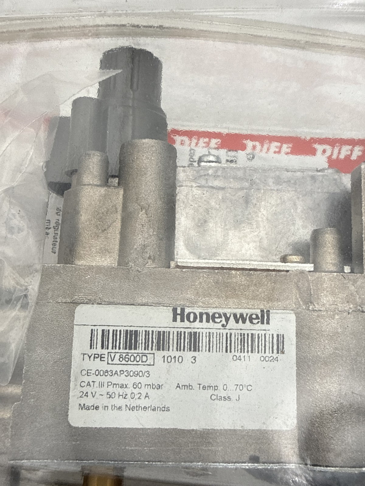 Vanne Honeywell V8600D 1010 B 24V 1/2" pour équipement CVC - KLR Automation
