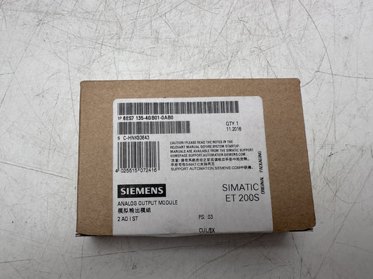 Siemens 6ES7 135-4GB01-0AB0 Analog Output Module x1pc — Neuf